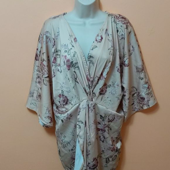 Hope & Ivy knot front maxi dress with in multi floral UK 18/ US 14/ XL NWT - Picture 12 of 15